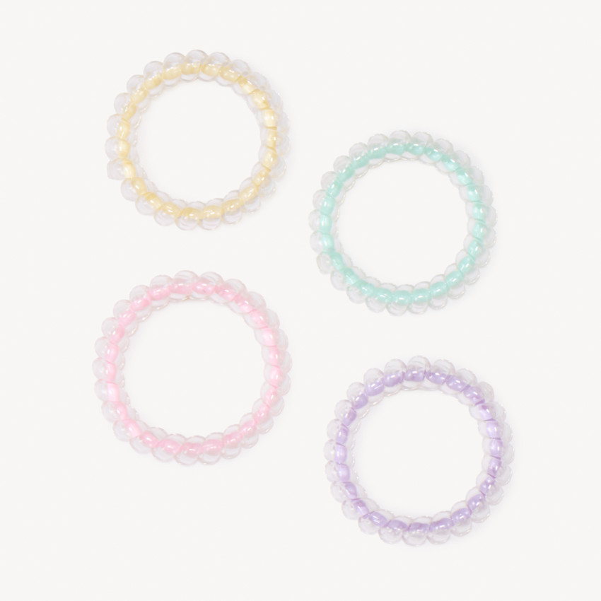 Conjunto de 4 gomas de resorte para niña 