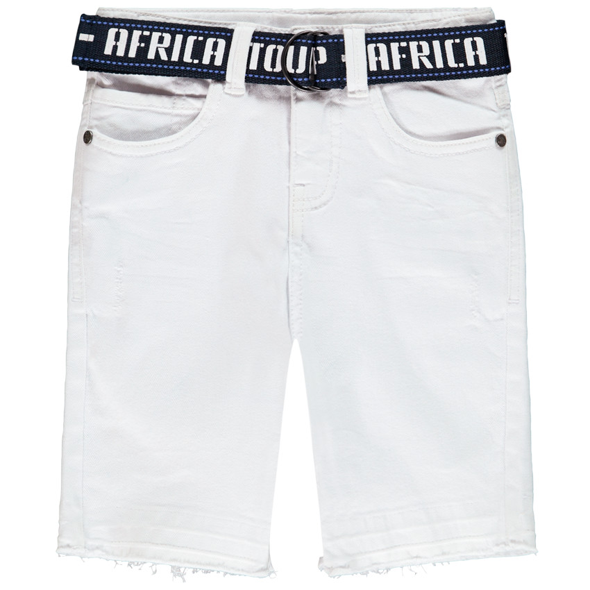Bermuda jean avec ceinture pour garçon 