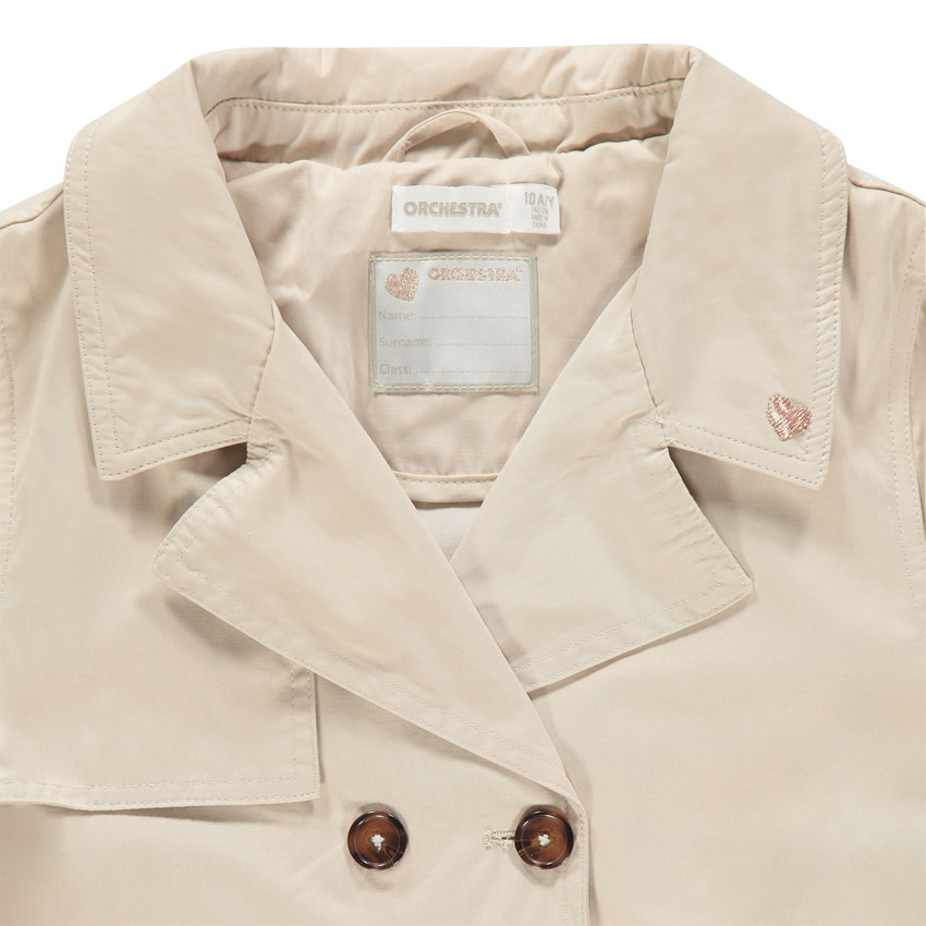 Trench forro jersey y cinturón 