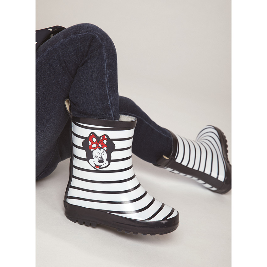 Botas de agua a rayas Minnie Disney para niña 