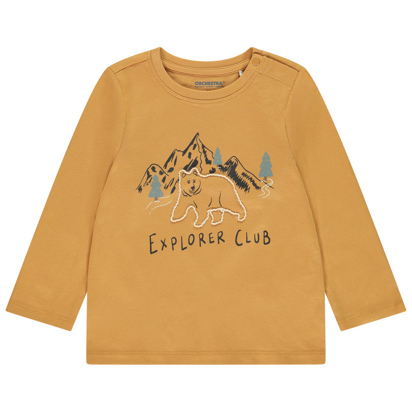 Camiseta de manga larga con estampado de animales para bebé niño 