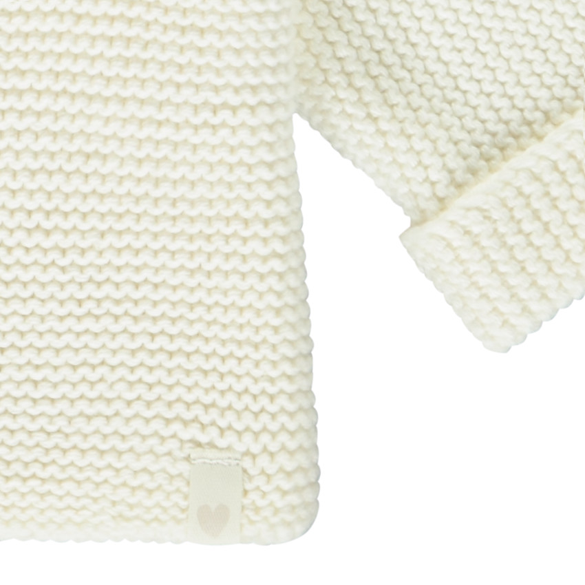 Chaleco de punto efecto cruzado para bebé niña 