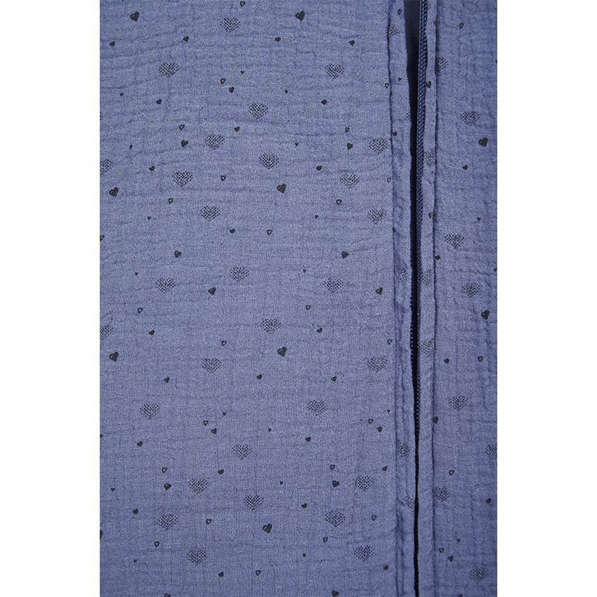Saco de dormir TOG 2 con estampado de corazones en gasa de algodón 
