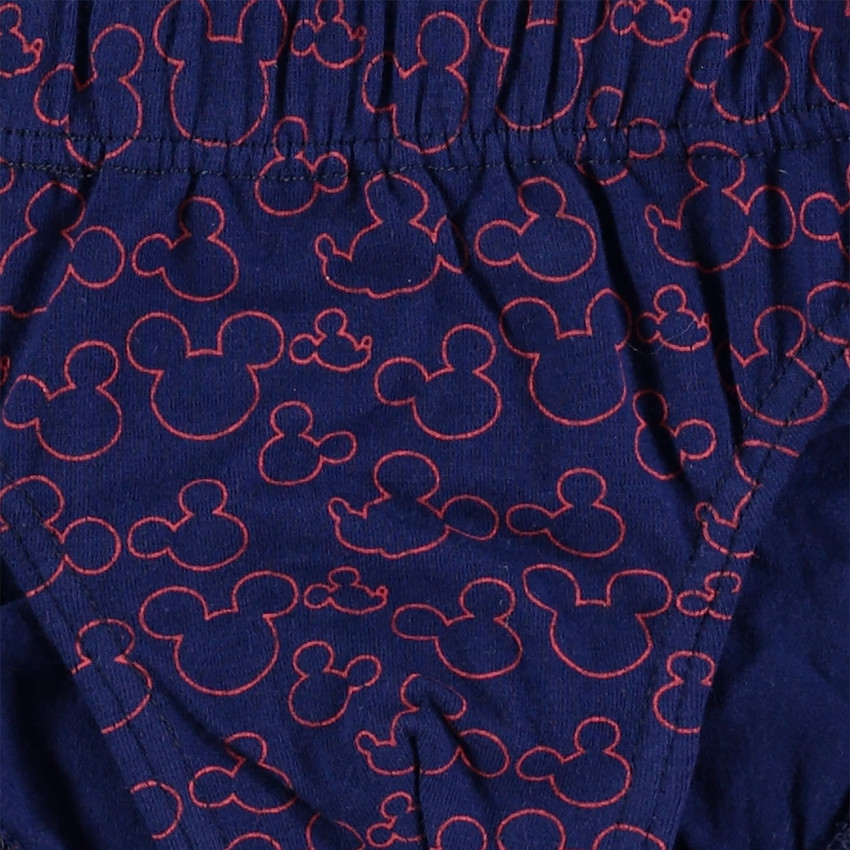 Lote de 3 slips de algodón Disney de color liso / con estampado Mickey 