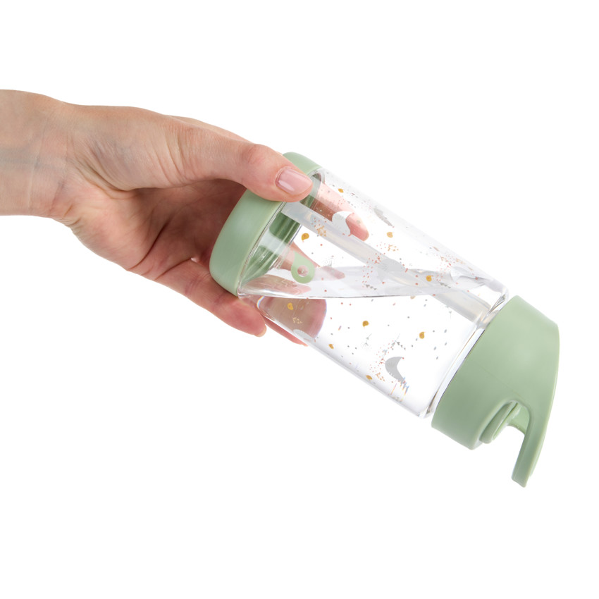 Botella transparente con pajita retráctil 400 ml La Vie à la Ferme 