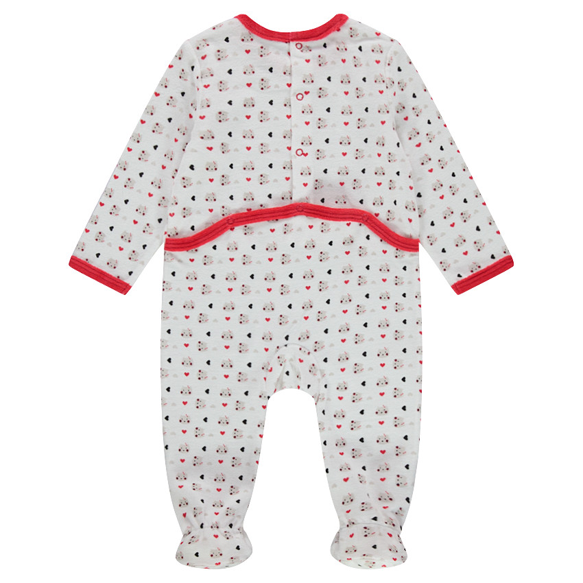Juego de 2 pijamas de terciopelo liso/con gatos estampados   Additional Juego de 2 pijamas de terciopelo liso/con gatos estampados