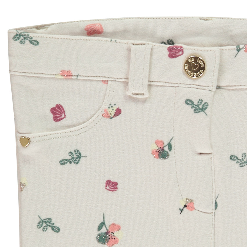 Pantalón de felpa con detalles brillantes para bebé niña 