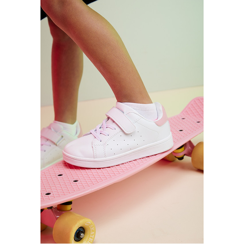 Zapatillas bajas con cordones y velcro niña 