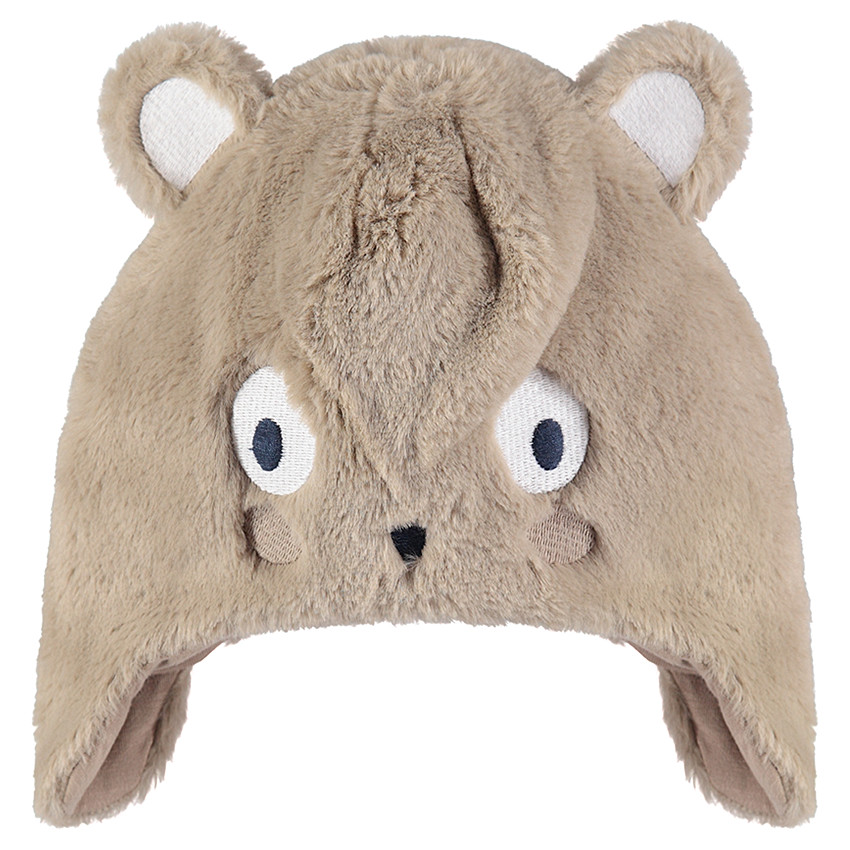 Gorro de borreguillo con forma de osito y forro de borreguillo 