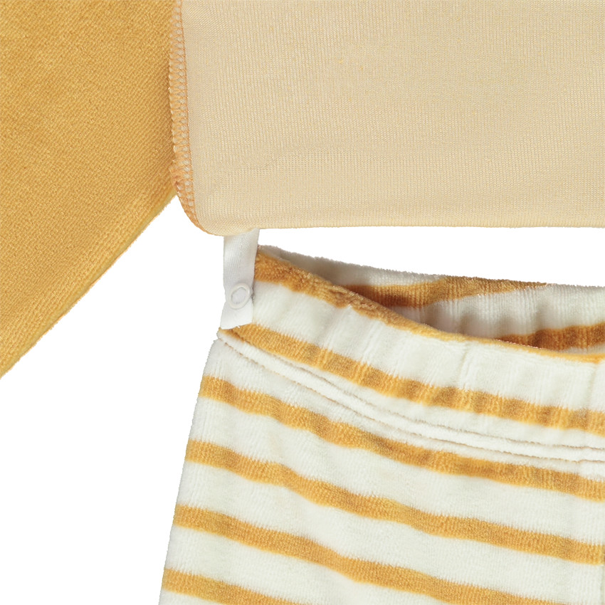 Pijama de 2 piezas de felpa con león divertido para bebé niño con acabados variados según la edad 