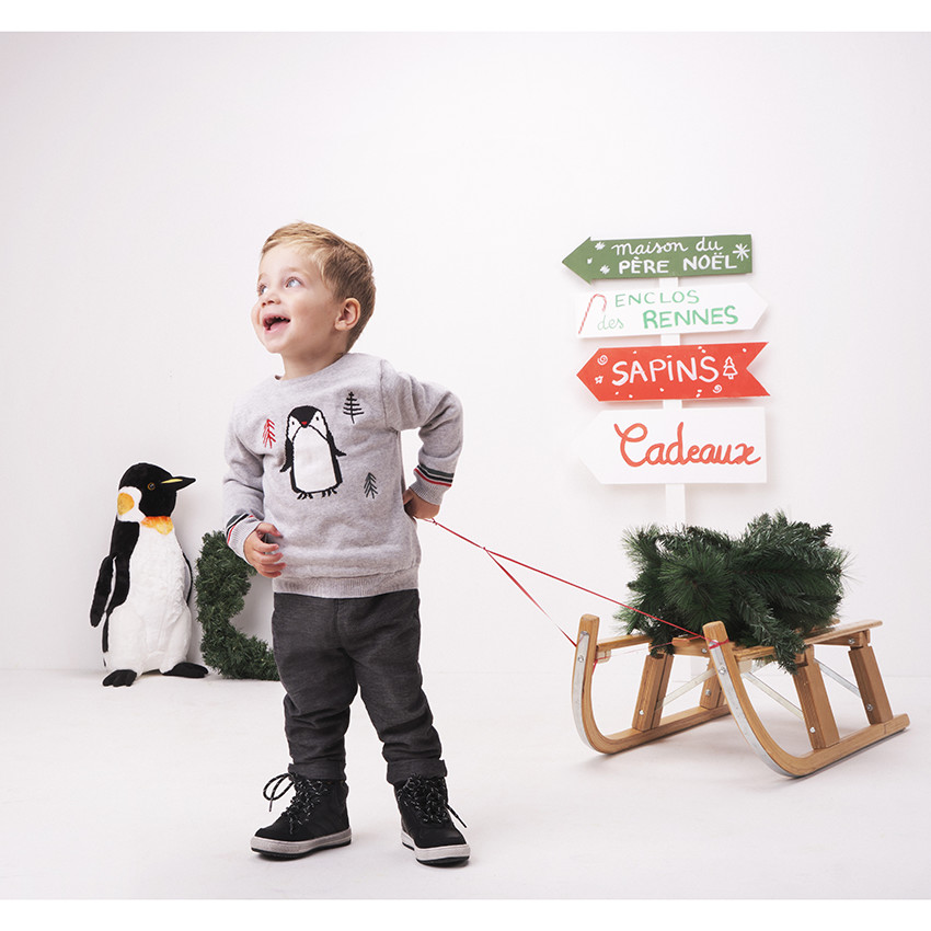 Pantalón chino en doble punto para bebé niño 