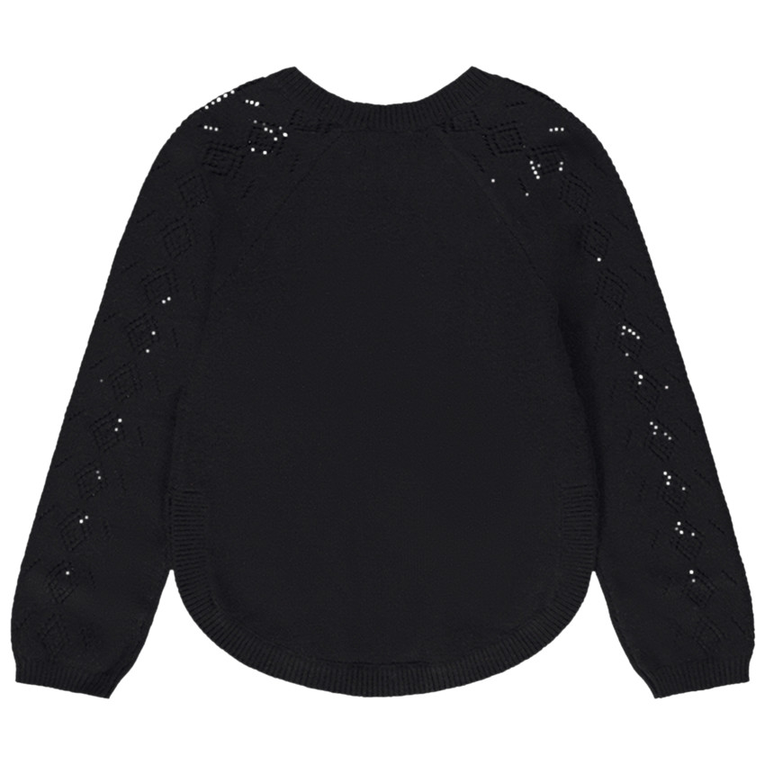Suéter de punto con bordado para niña 