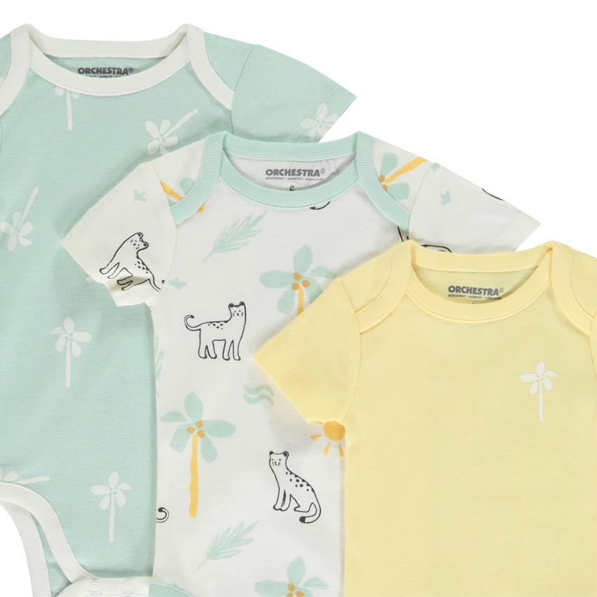 Lot de 7 bodies manches courtes fantaisie pour bebe garcon Orchestra