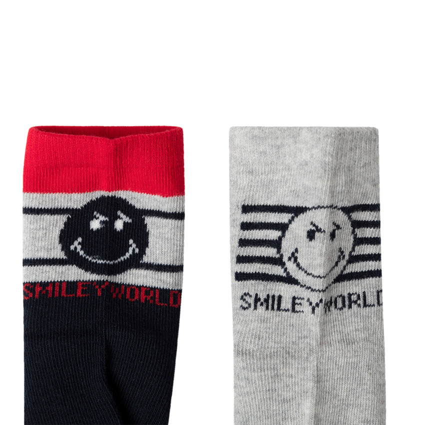Pack de 2 pares de calcetines a juego motivo  Smiley 