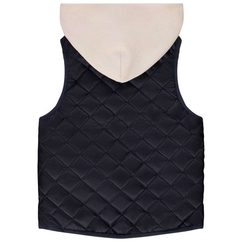 Plumífero sin mangas bicolor para bebé niño 