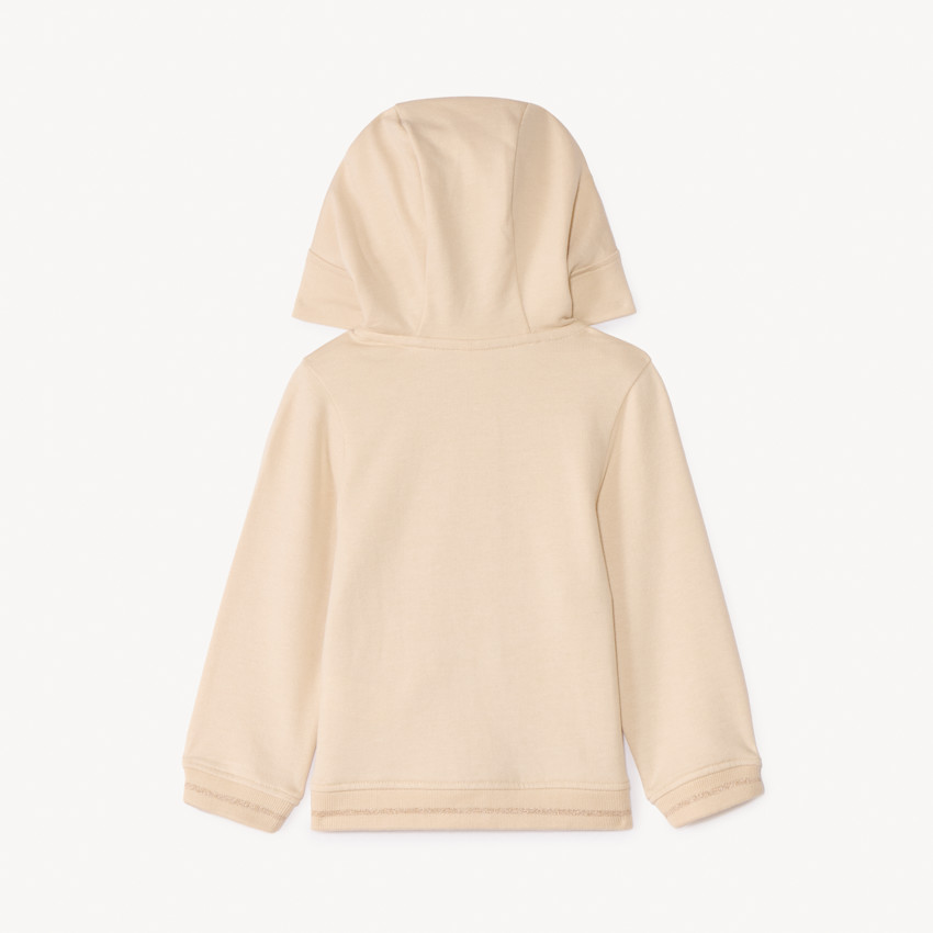 Chaleco de felpa con capucha divertida para niña. 