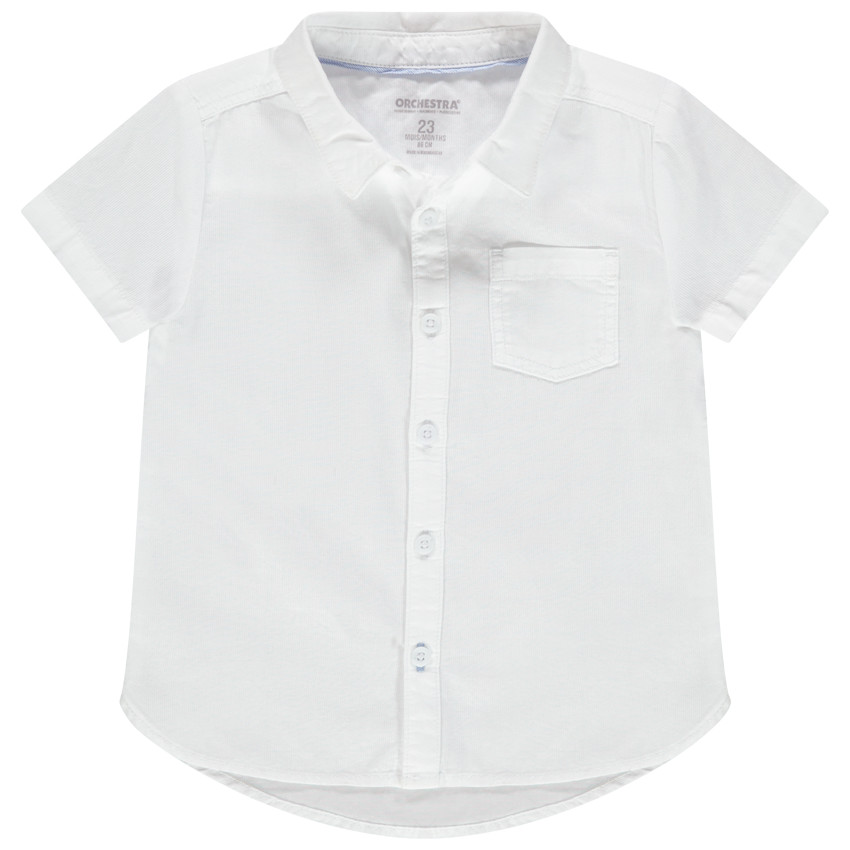 camisa mangas cortas blancas con bolsillo 