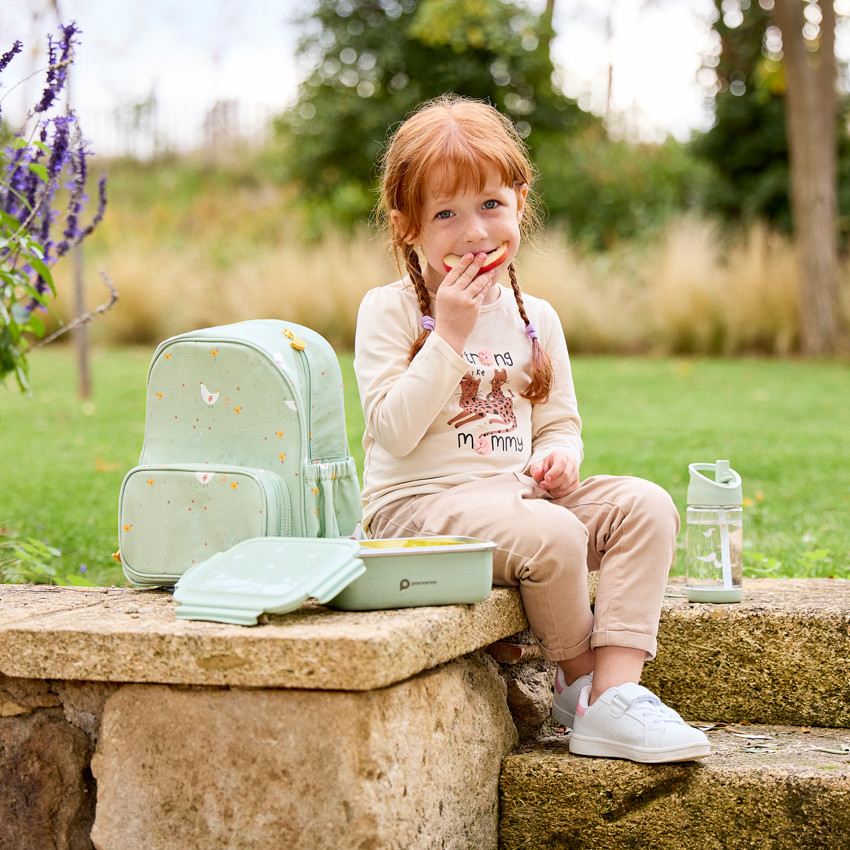 Botella transparente con pajita retráctil 400 ml La Vie à la Ferme 