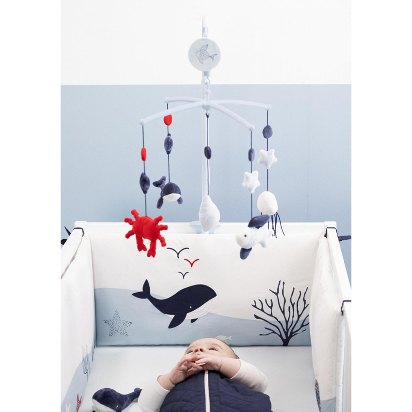 Protector de cuna 3 paneles Pretty Sea  Additional Protector de cuna 3 paneles Pretty Sea