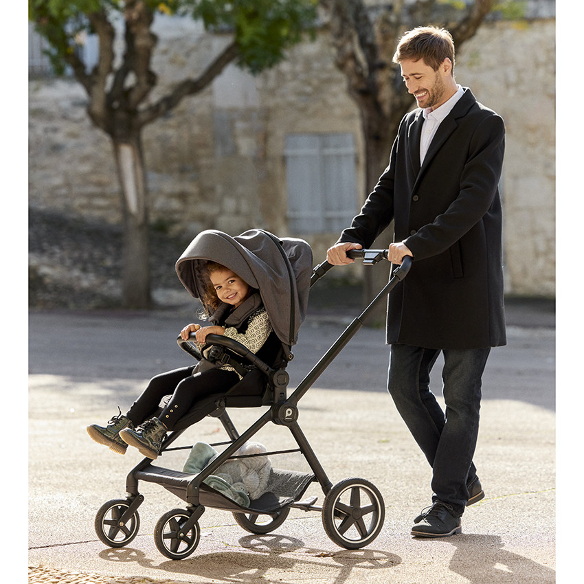 Cochecito compacto Athena negro/gris 