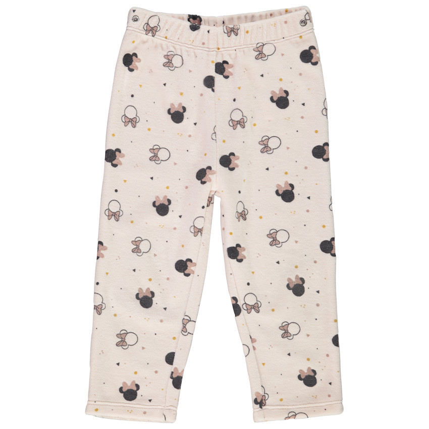 Pelele de terciopelo de 2 piezas con camiseta y pantalón estampado de Minnie Disney para bebé niña 