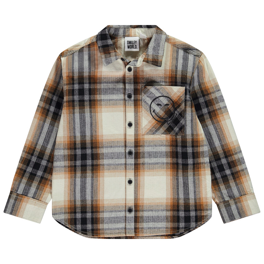 Camisa de manga larga a cuadros SmileyWorld para niño 