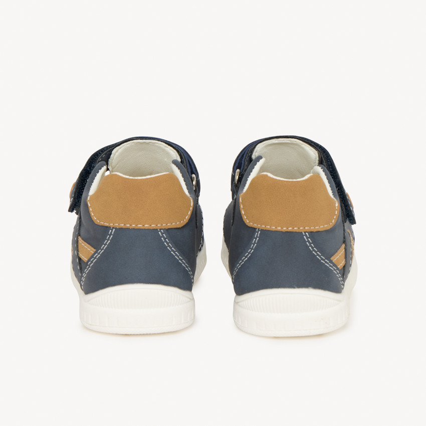 Sandalias velcro con piezas en contraste para bebé niño 