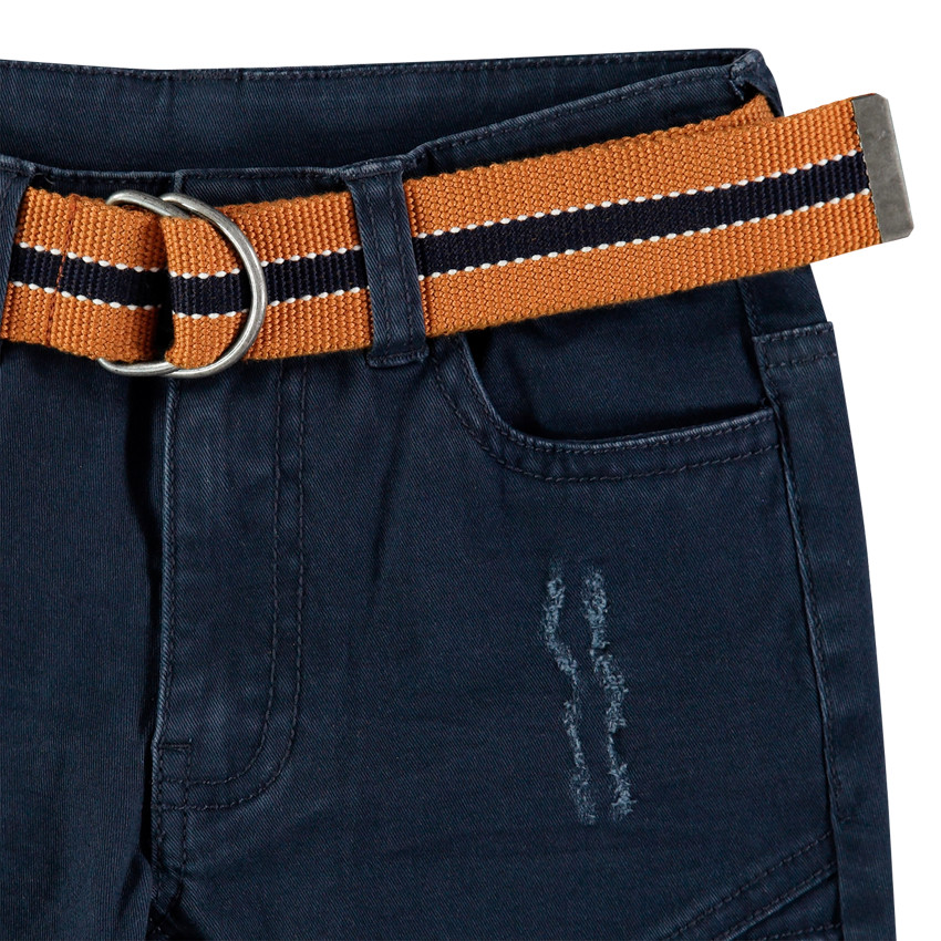 Pantalón de tela teñida con cinturón desmontable Main Pantalón de tela teñida con cinturón desmontable