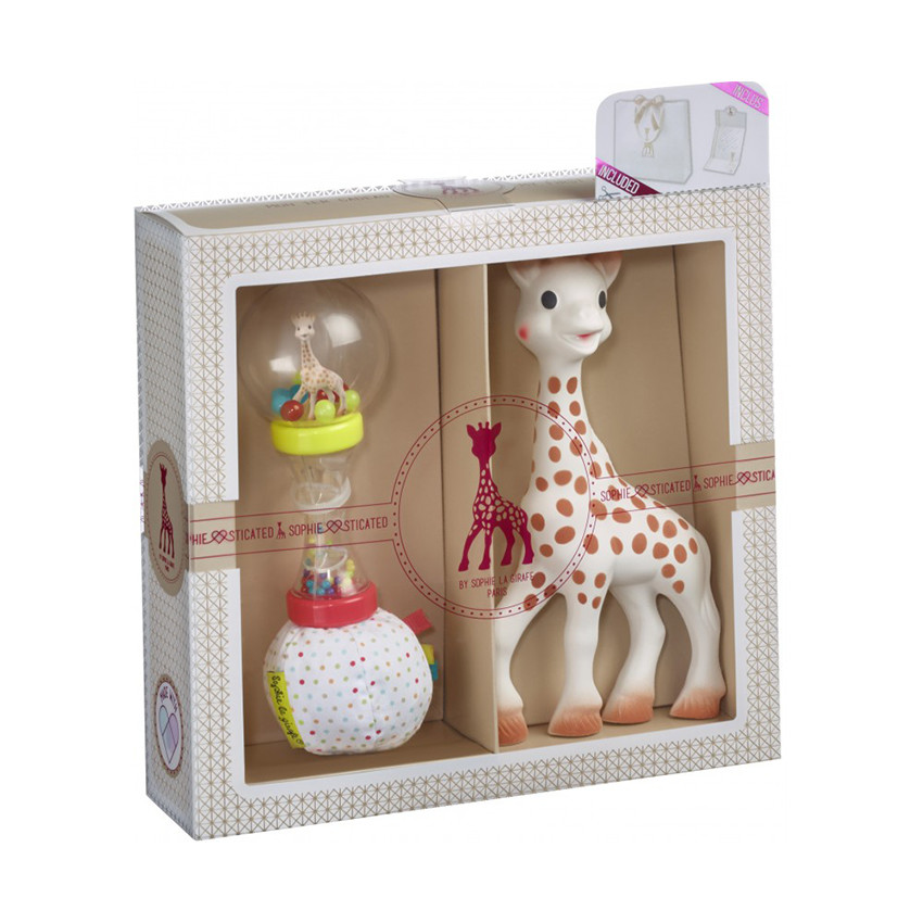 Set regalo Sophie la Girafe + Sonajero Soft Maracas 