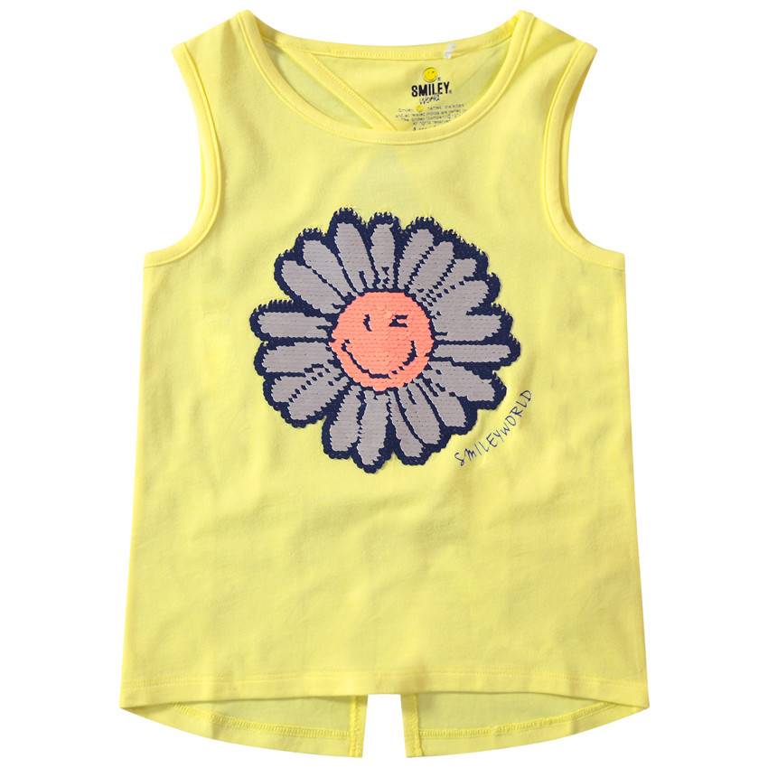 Camiseta sin mangas SmileyWorld flor de lentejuelas mágica  Additional Camiseta sin mangas SmileyWorld flor de lentejuelas mágica
