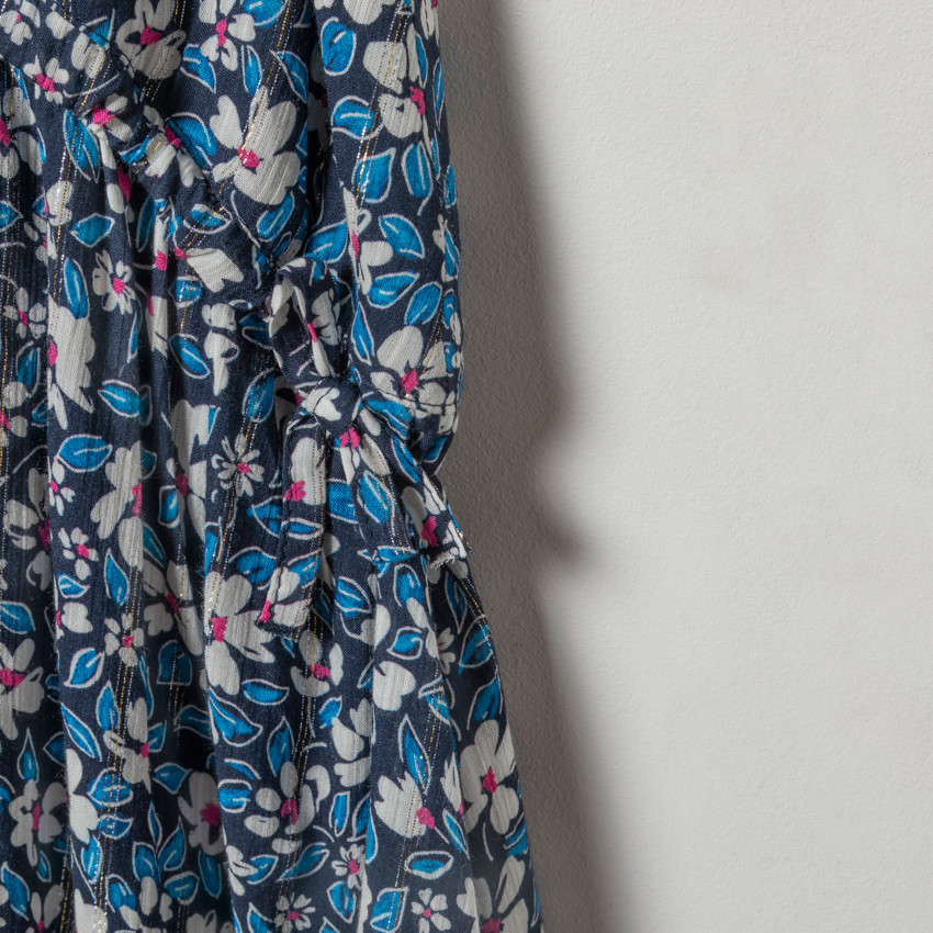 Vestido manga corta estampado floral 