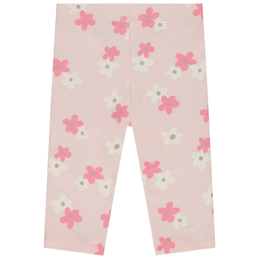 Corsario de punto de jersey con estampado fantasía para bebé niña 