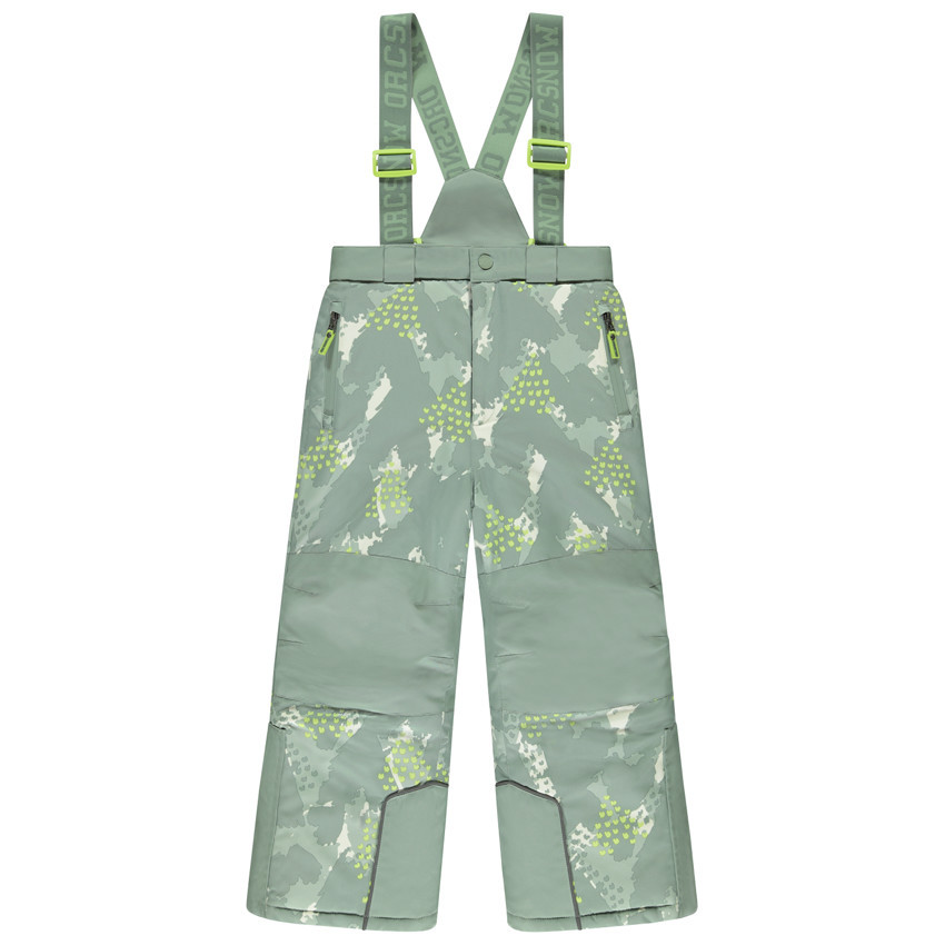 Pantalón de esquí estampado con tirantes desmontables para niño 