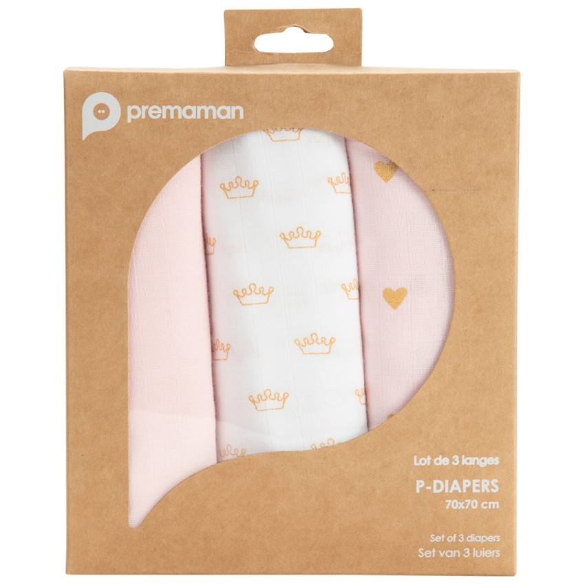 Pack de 3 muselinas estampado fantasía 