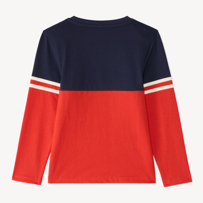 Camiseta de manga larga color block 