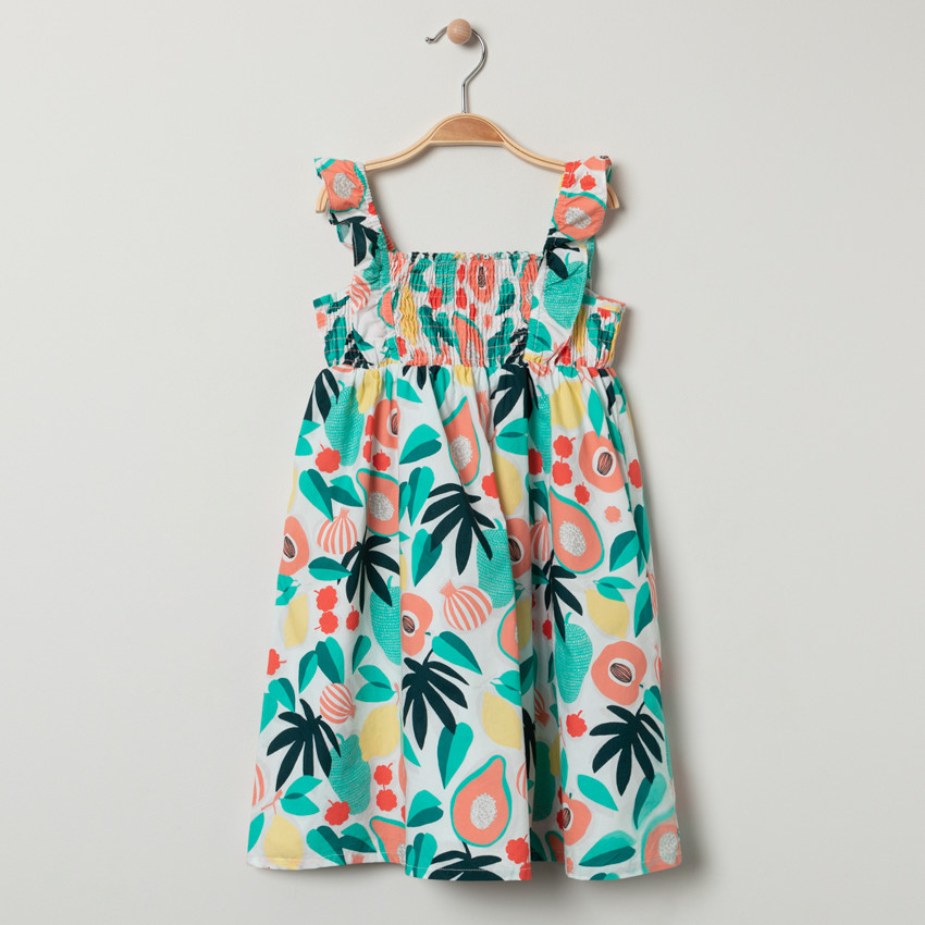 Vestido tirantes con volantes y estampado frutas  Additional Vestido tirantes con volantes y estampado frutas