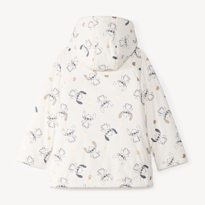 Parka con capucha para niña con estampado de Stitch de Disney 