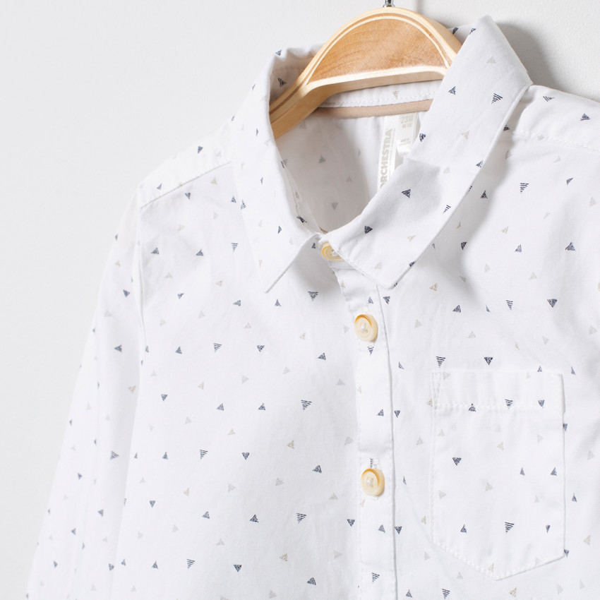 Camisa de manga larga con triangulos all-over 