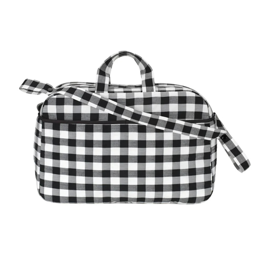 Bolso maternidad 30x47cm Vichy Negro 