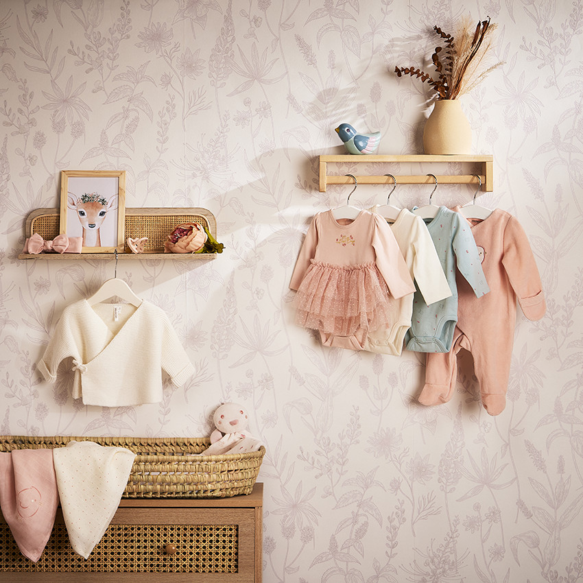 Lote de 3 langes de tetra con estampados para bebé niña 