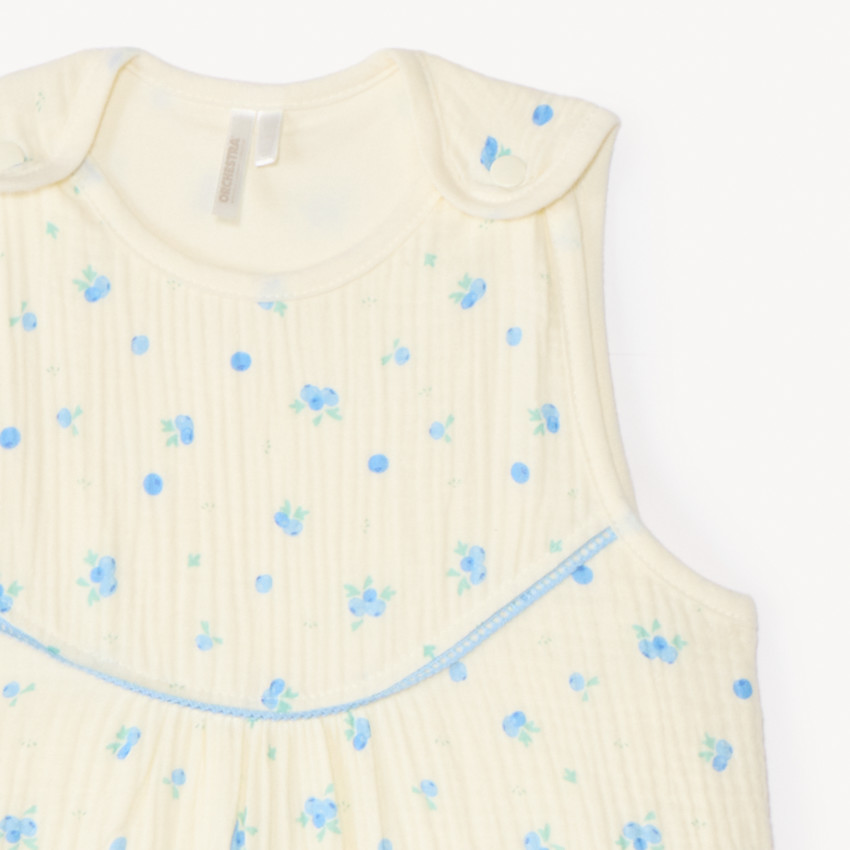 Saco de dormir de gasa TOG 1 con estampado de arándanos para niña bebé 