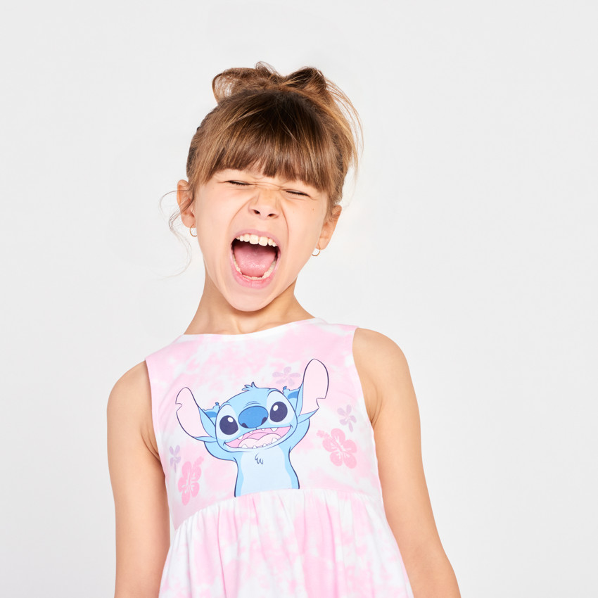 Vestido sin mangas efecto tie & dye Stitch Disney para niña 