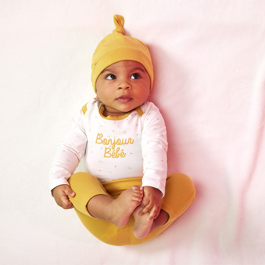 Pack de 2 conjuntos de 3 piezas de jersey para bebé 