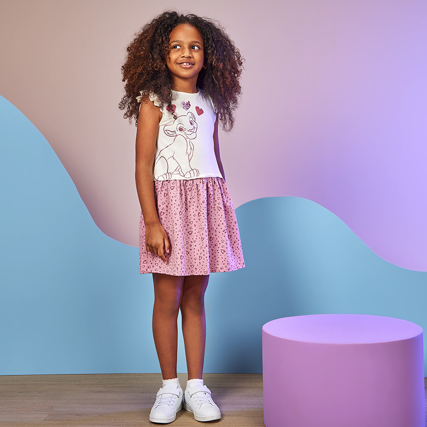 Vestido efecto 2 en 1 Nala Disney con lentejuelas mágicas para niña 