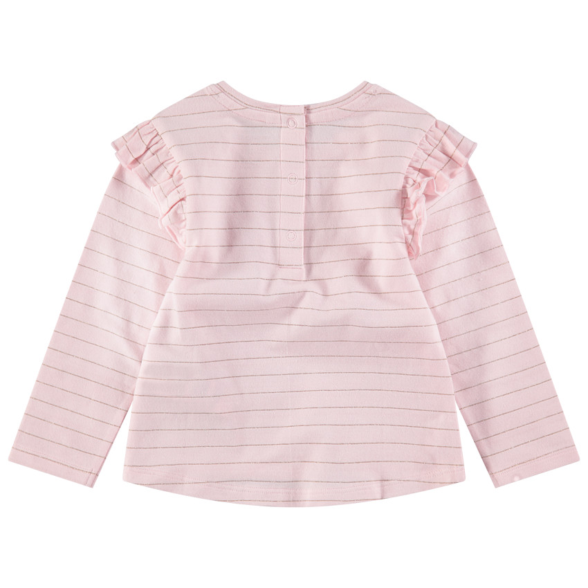 Camiseta de manga larga de punto con finas rayas doradas  Additional Camiseta de manga larga de punto con finas rayas doradas