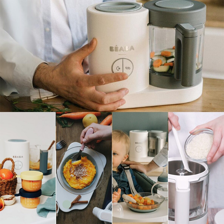 Babycook Néo robot de cocina para bebés 6 en 1 hecho en Francia gris/blanco 