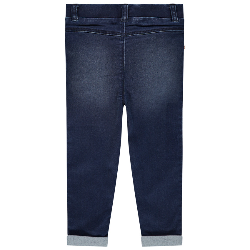 Jegging con efecto desgastado y remaches con forma de corazón 