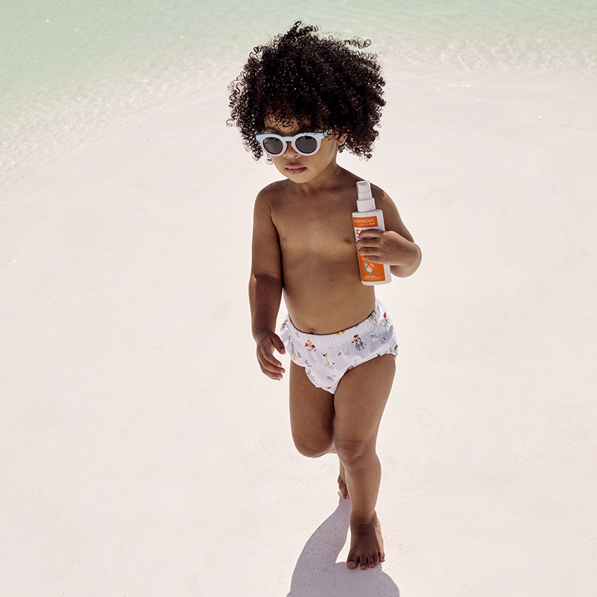 Culotte de baño estampado animales nadadores para bebé niño 