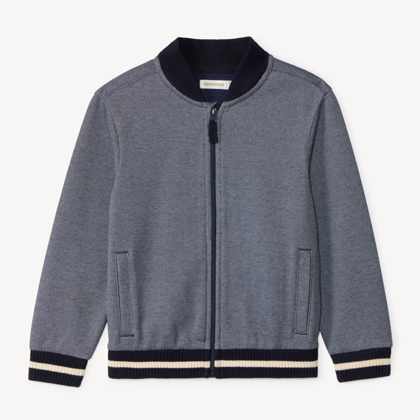 Chaleco de cuello teddy de piqué para niño 