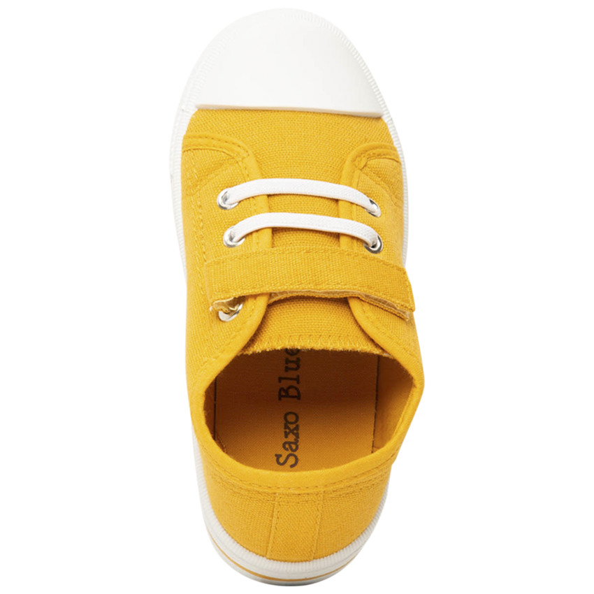 Zapatillas bajas de tela con cordones elásticos y velcro para niño 
